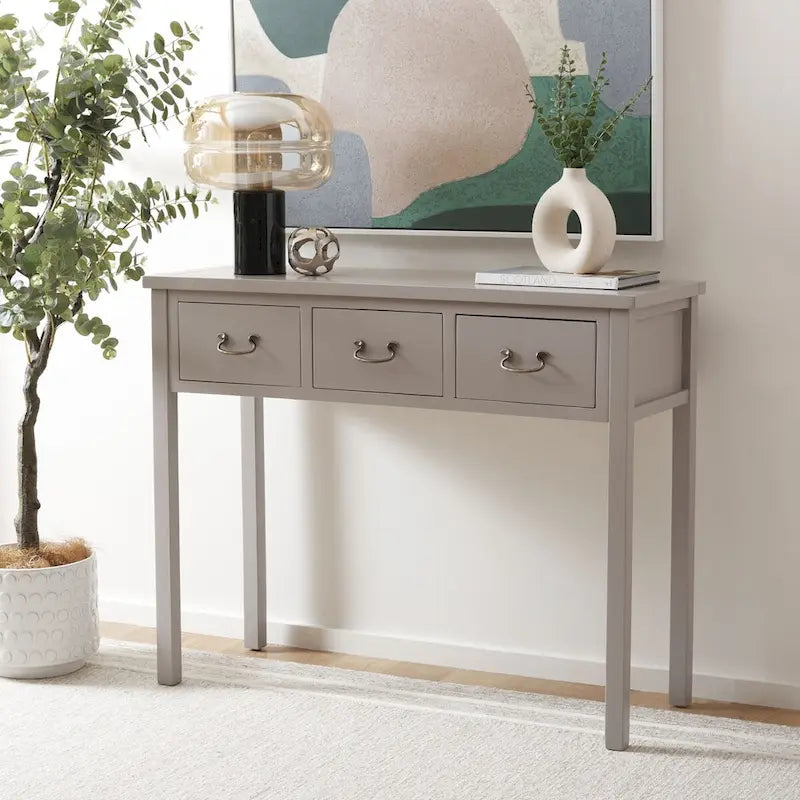 SAFAVIEH Marleine Console vieillie grise - 39,4 x 14,2 x 31,7 - 39Lx14Px32H
