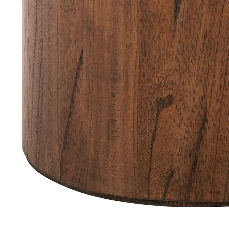 Table basse piédestal ronde Lovey SAFAVIEH - Naturel. - 28Lx28Px16H