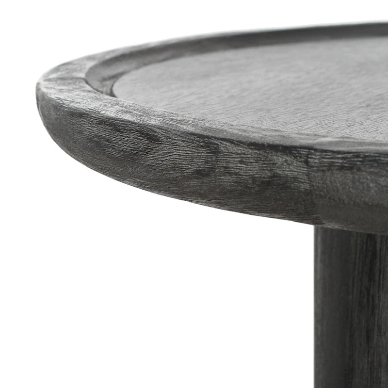 Table basse piédestal ronde Lovey SAFAVIEH - Naturel. - 28Lx28Px16H