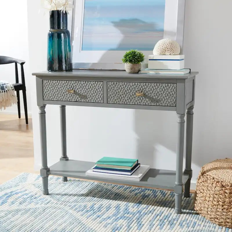 SAFAVIEH Salina Tavolo Consolle 2 Cassetti - 35,5 L x 13 P x 29,5 H - 36Lx13Px30H