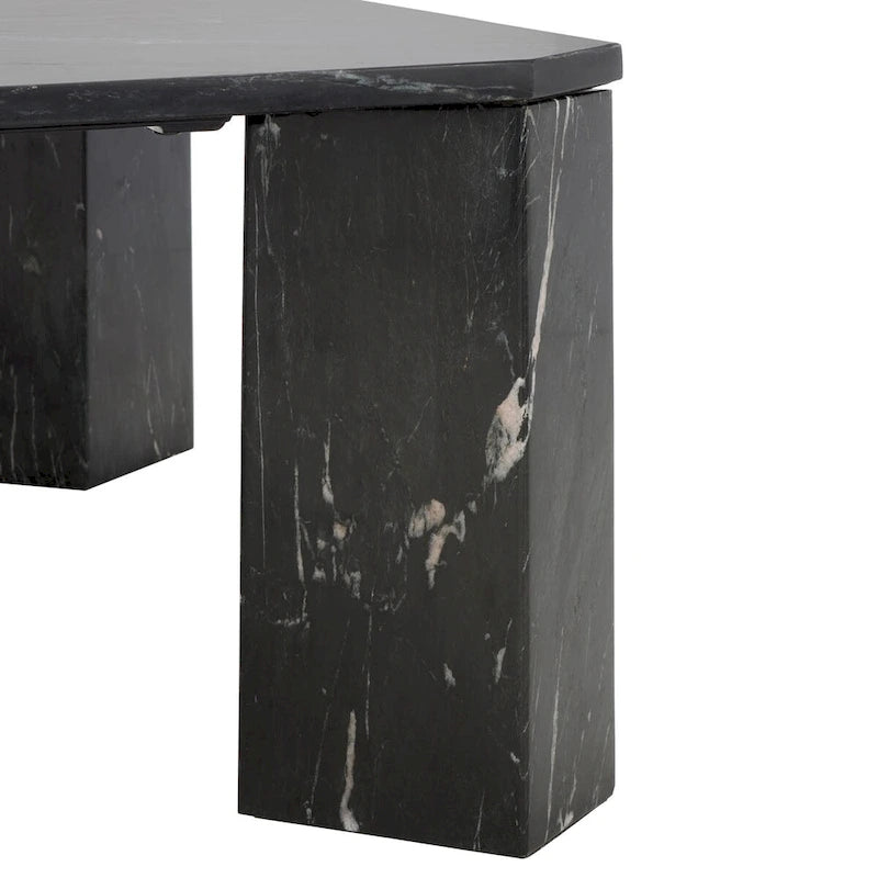 Tavolino quadrato SAFAVIEH Couture Elseline con ripiano in marmo - 101,6 cm L x 101,6 cm P x 38,1 cm H - 101,6Lx101,6Px38,1H
