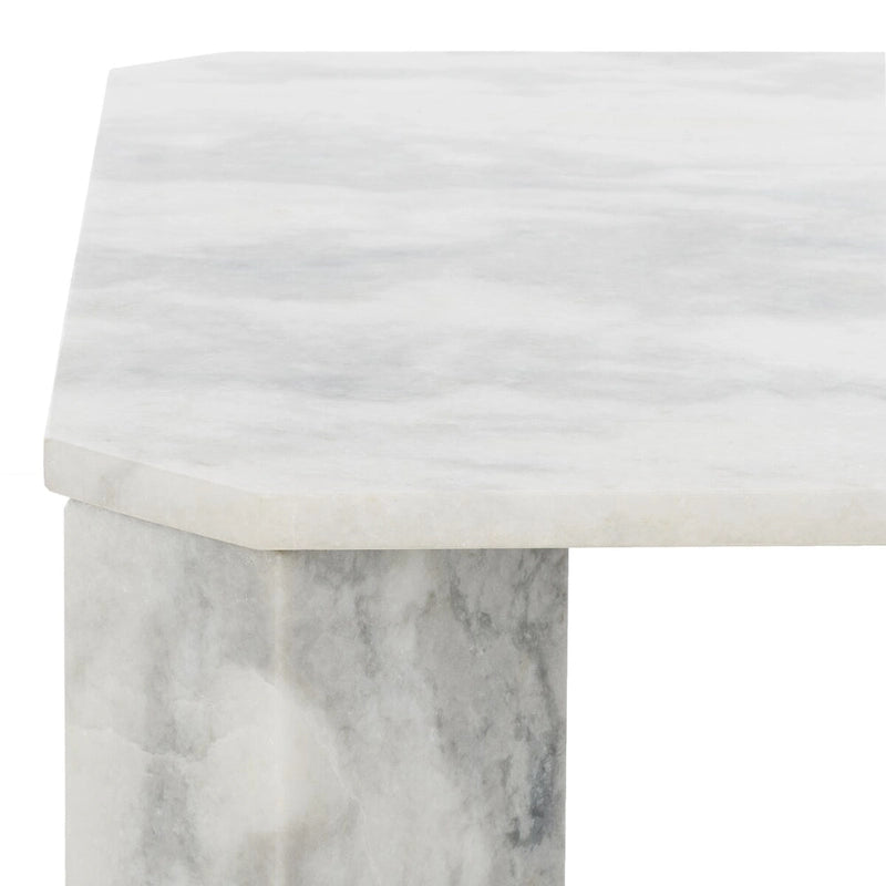 Tavolino quadrato SAFAVIEH Couture Elseline con ripiano in marmo - 101,6 cm L x 101,6 cm P x 38,1 cm H - 101,6Lx101,6Px38,1H