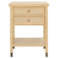 Table d'appoint 2 tiroirs 1 étagère Dessa SAFAVIEH. - 21 L x 18 P x 27 H - 21Lx18Px27H