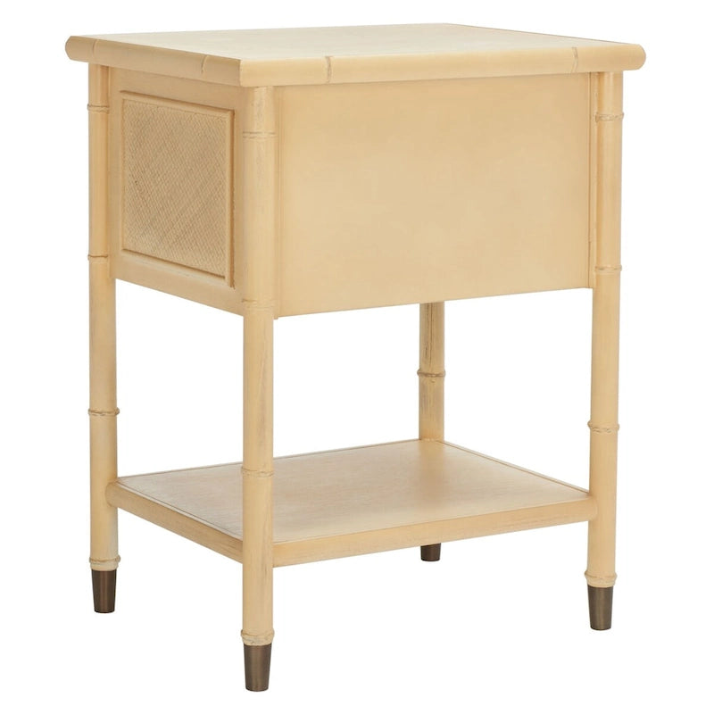 Table d'appoint 2 tiroirs 1 étagère Dessa SAFAVIEH. - 21 L x 18 P x 27 H - 21Lx18Px27H