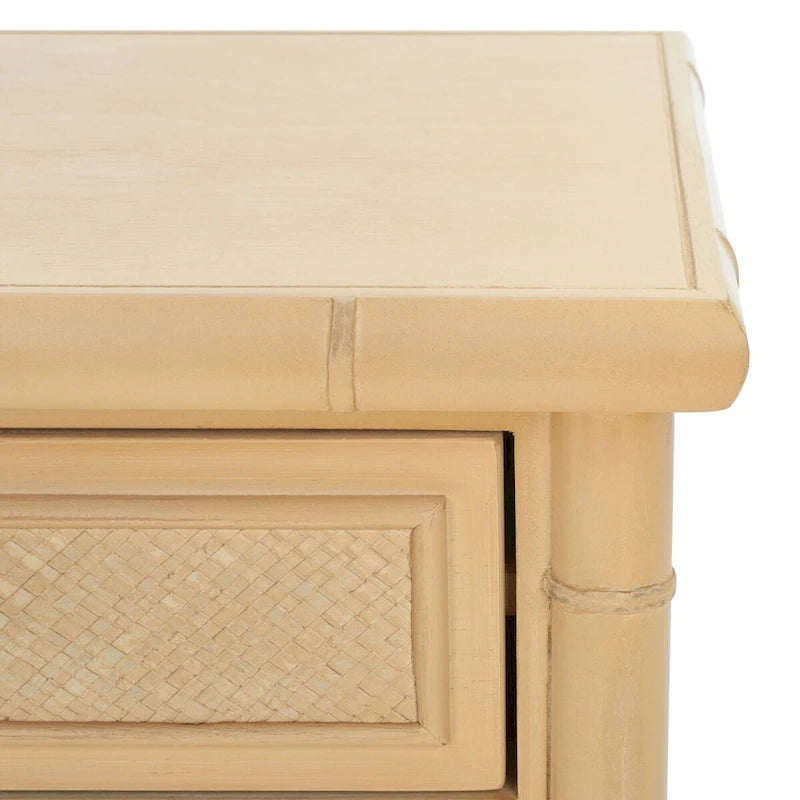 Table d'appoint 2 tiroirs 1 étagère Dessa SAFAVIEH. - 21 L x 18 P x 27 H - 21Lx18Px27H