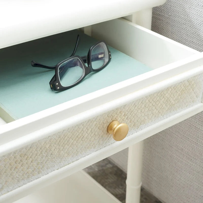 Table d'appoint 2 tiroirs 1 étagère Dessa SAFAVIEH. - 21 L x 18 P x 27 H - 21Lx18Px27H