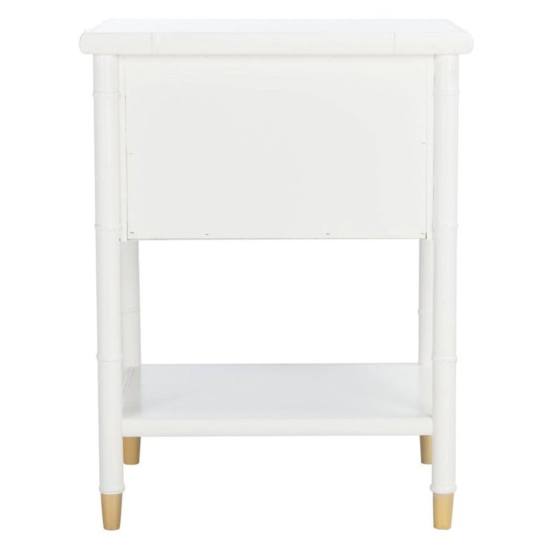Table d'appoint 2 tiroirs 1 étagère Dessa SAFAVIEH. - 21 L x 18 P x 27 H - 21Lx18Px27H