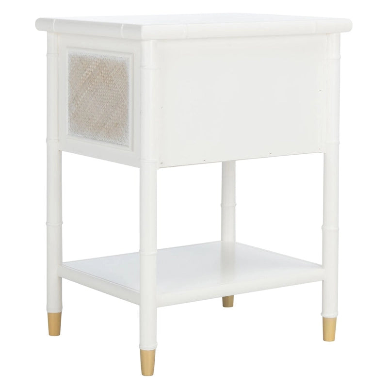 Table d'appoint 2 tiroirs 1 étagère Dessa SAFAVIEH. - 21 L x 18 P x 27 H - 21Lx18Px27H