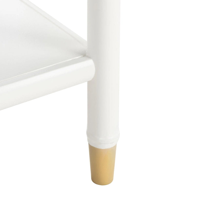 Table d'appoint 2 tiroirs 1 étagère Dessa SAFAVIEH. - 21 L x 18 P x 27 H - 21Lx18Px27H