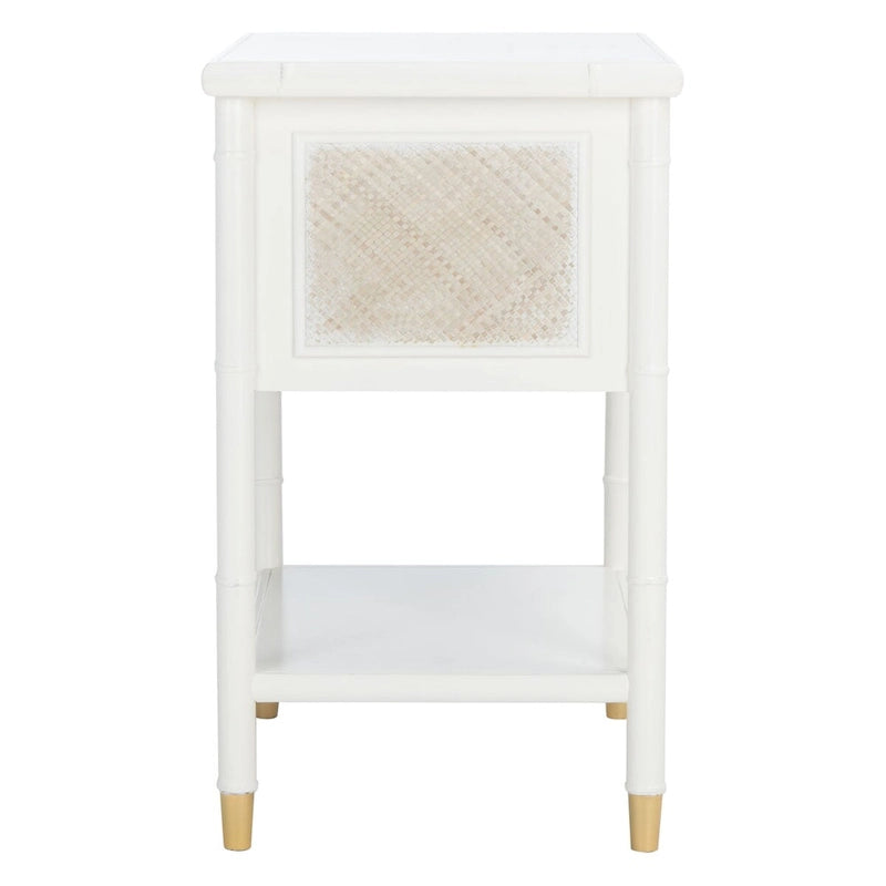 Table d'appoint 2 tiroirs 1 étagère Dessa SAFAVIEH. - 21 L x 18 P x 27 H - 21Lx18Px27H