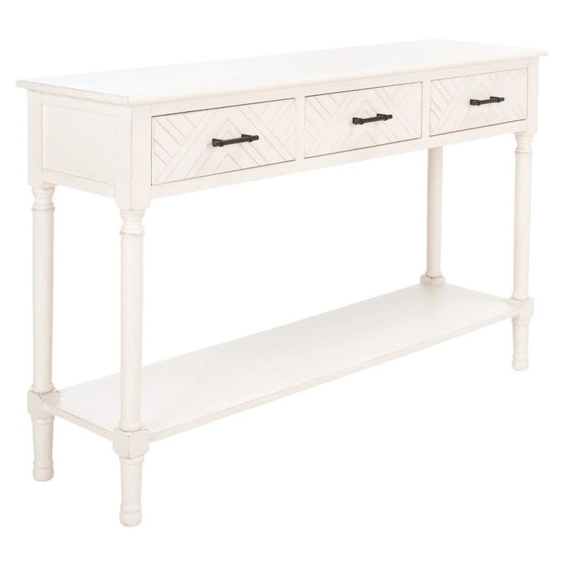 SAFAVIEH Jeanie Tavolino consolle a 3 cassetti con ripiano inferiore - 47,3 L x 13 P x 29,5 A - 47Lx13Px30A