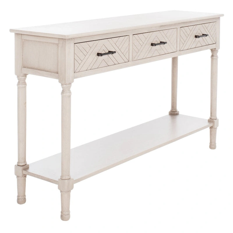 SAFAVIEH Jeanie Tavolino consolle a 3 cassetti con ripiano inferiore - 47,3 L x 13 P x 29,5 A - 47Lx13Px30A