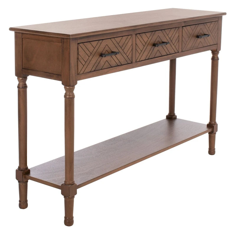 SAFAVIEH Jeanie Tavolino consolle a 3 cassetti con ripiano inferiore - 47,3 L x 13 P x 29,5 A - 47Lx13Px30A
