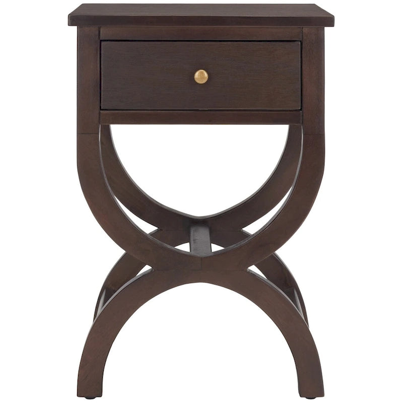 SAFAVIEH Liller Table de chevet à 1 tiroir (entièrement assemblée) - 18 L x 15 P x 27 H - 18Lx15Px27H