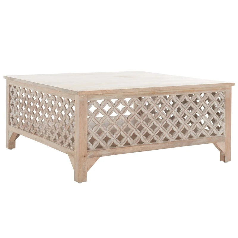 Tavolino quadrato con ripiano singolo Bernardina di SAFAVIEH - 34 L x 34 P x 16 H - 34Px34Px16A