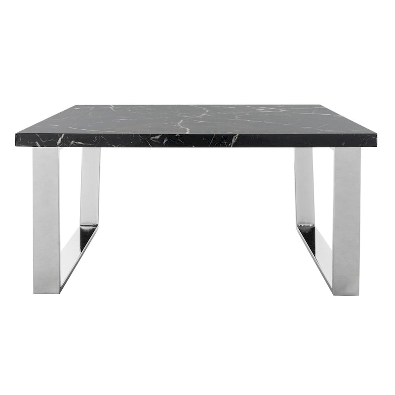 SAFAVIEH Bea Tavolino Quadrato Nero/Ottone - 80 x 80 x 40 cm - 32Lx32Px16H
