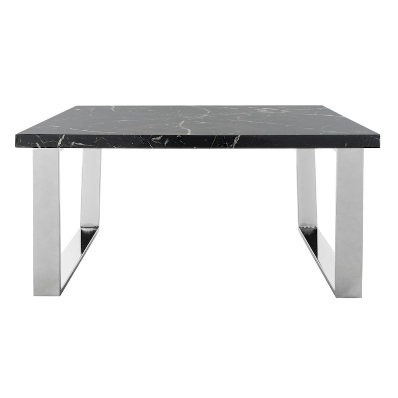 SAFAVIEH Bea Tavolino Quadrato Nero/Ottone - 80 x 80 x 40 cm - 32Lx32Px16H