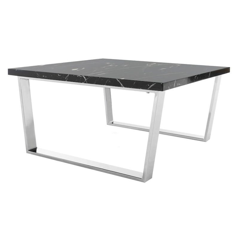 SAFAVIEH Bea Tavolino Quadrato Nero/Ottone - 80 x 80 x 40 cm - 32Lx32Px16H
