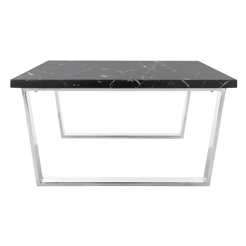 SAFAVIEH Bea Tavolino Quadrato Nero/Ottone - 80 x 80 x 40 cm - 32Lx32Px16H