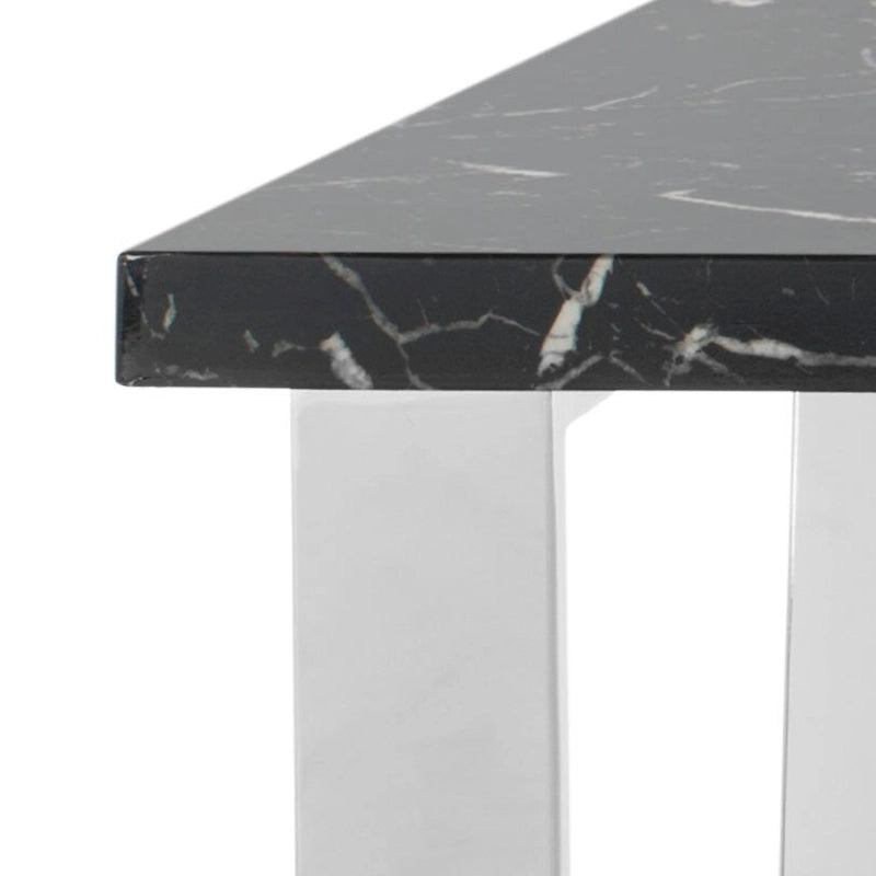 SAFAVIEH Bea Tavolino Quadrato Nero/Ottone - 80 x 80 x 40 cm - 32Lx32Px16H