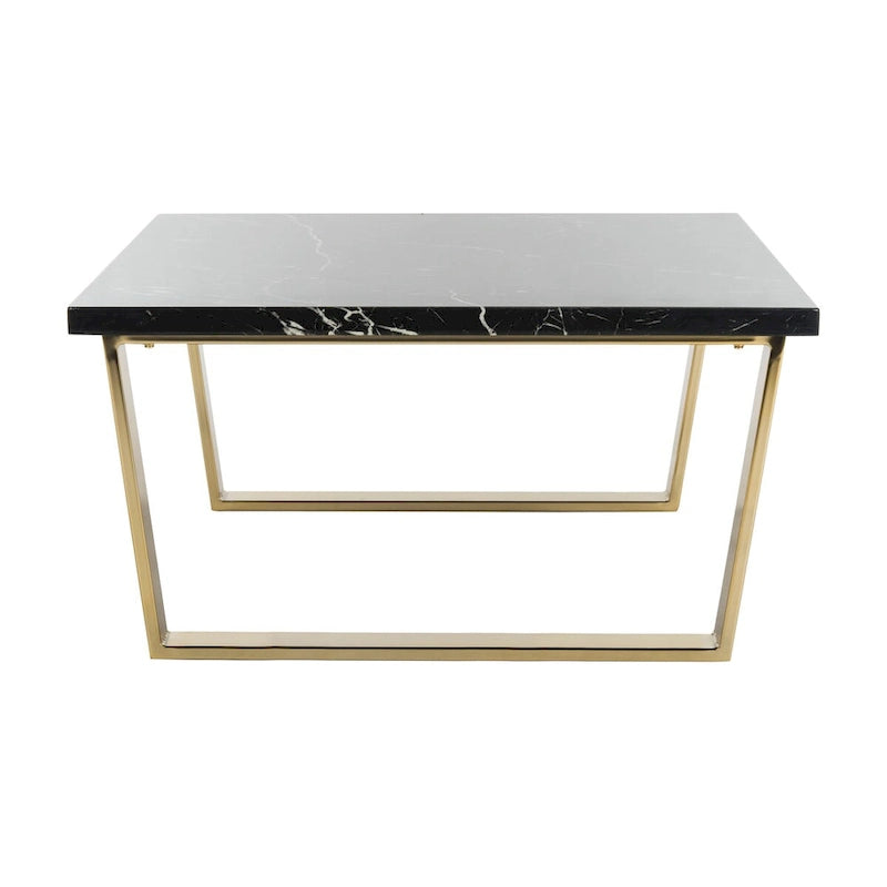 SAFAVIEH Bea Tavolino Quadrato Nero/Ottone - 80 x 80 x 40 cm - 32Lx32Px16H