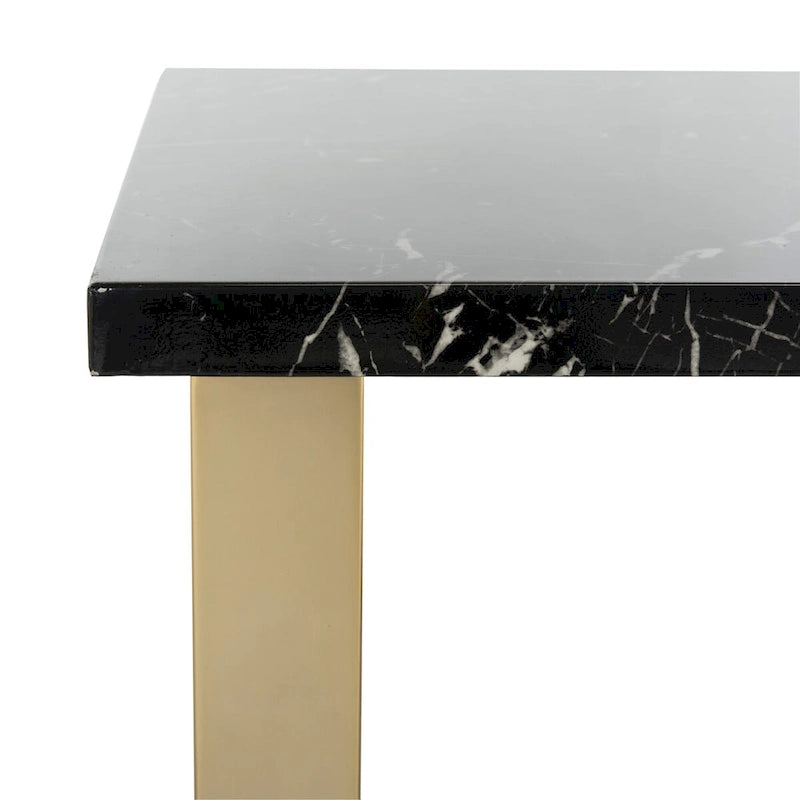 SAFAVIEH Bea Tavolino Quadrato Nero/Ottone - 80 x 80 x 40 cm - 32Lx32Px16H