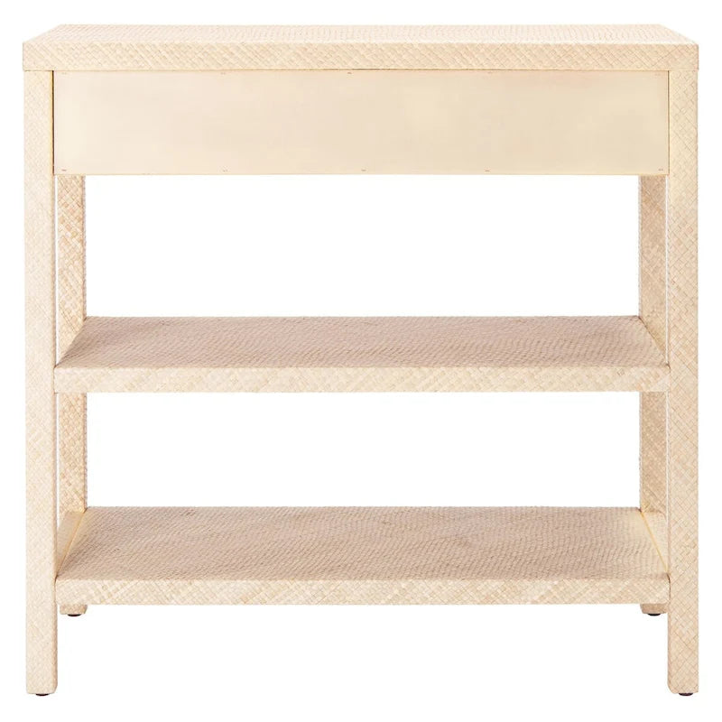 Tavolo consolle SAFAVIEH Iza in rafia naturale chiaro/oro - 31 L x 14 P x 30 H - 31Lx14Px30H