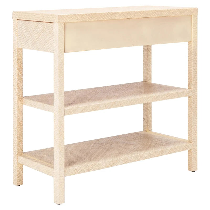 Tavolo consolle SAFAVIEH Iza in rafia naturale chiaro/oro - 31 L x 14 P x 30 H - 31Lx14Px30H