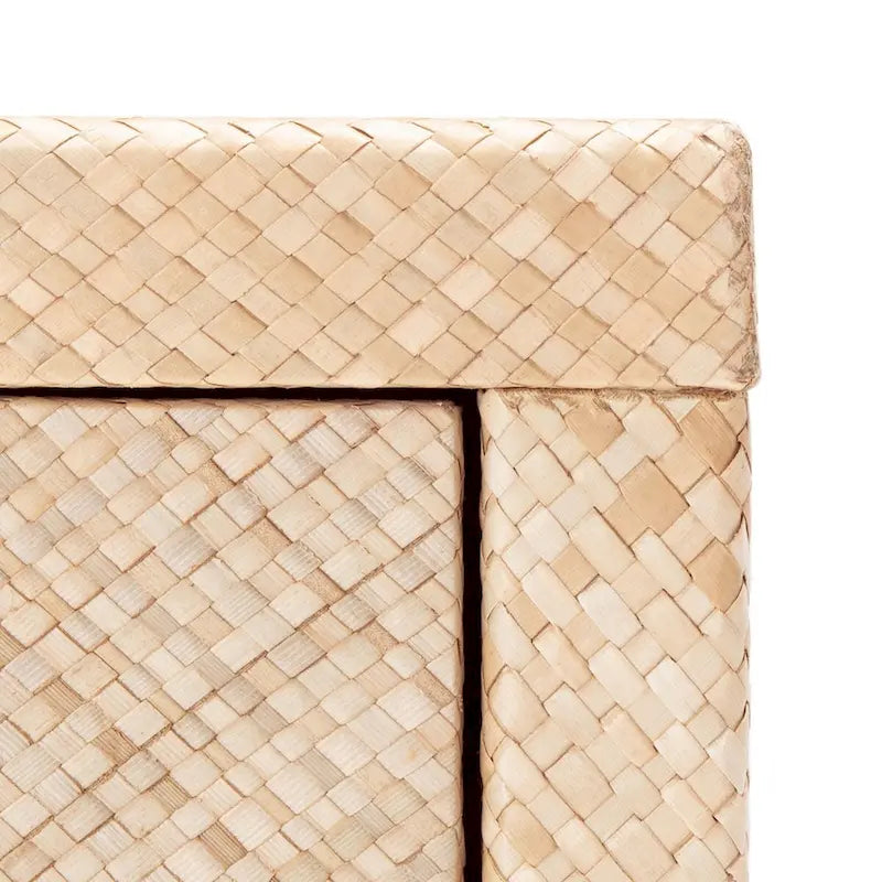 Tavolo consolle SAFAVIEH Iza in rafia naturale chiaro/oro - 31 L x 14 P x 30 H - 31Lx14Px30H