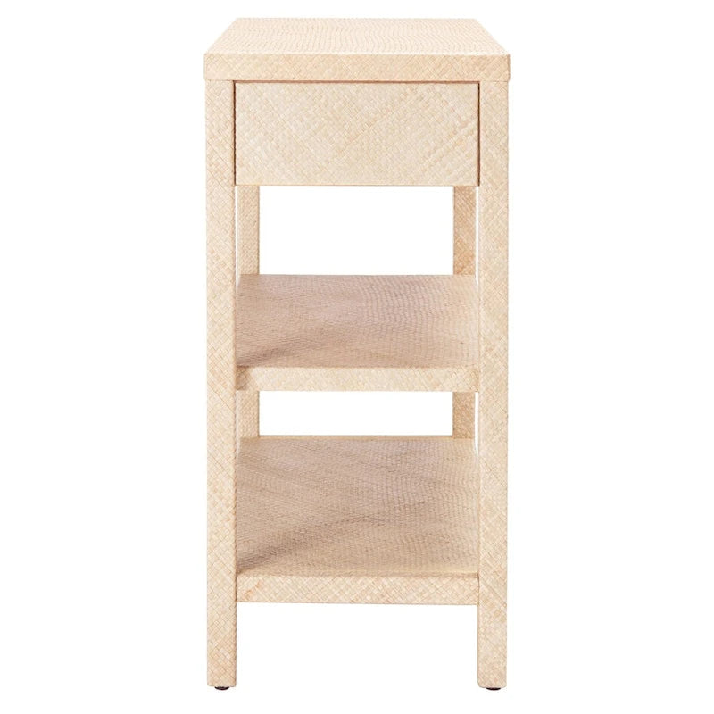 Tavolo consolle SAFAVIEH Iza in rafia naturale chiaro/oro - 31 L x 14 P x 30 H - 31Lx14Px30H