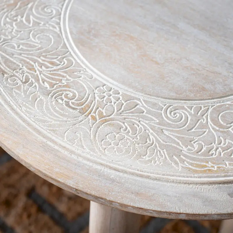 Table d'appoint sculptée Adolfa SAFAVIEH - 17 x 17 x 18 - 17L x 17P x 18H