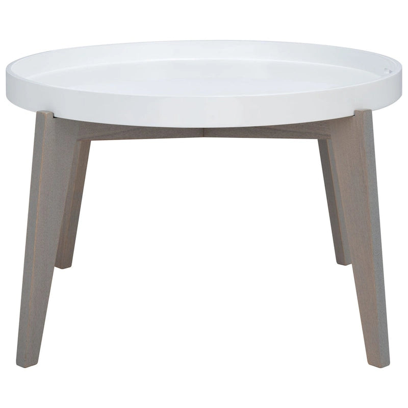 SAFAVIEH Sharron Tavolino/Comodino Laccato Bianco/Grigio - 0 - 32 x 32 x 18 - 32L x 32P x 18A