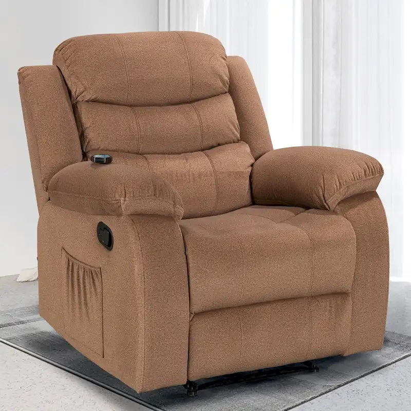 Poltrona reclinabile morbida con funzione massaggio e calore