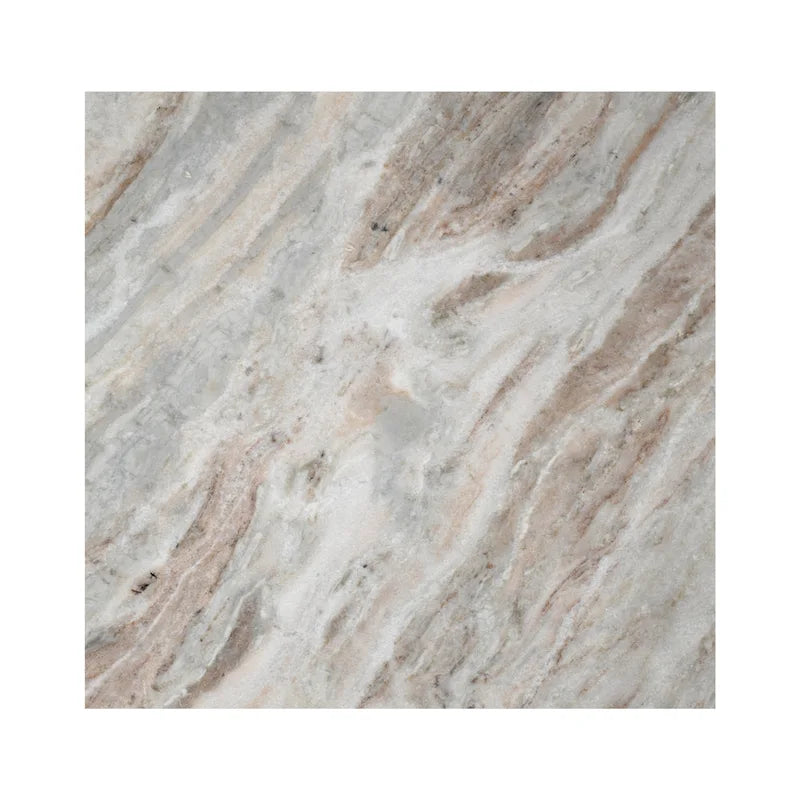 Tavolino finale a T Venus 18.5 in marmo naturale contemporaneo fatto a mano, grigio/beige, di JONATHAN Y.