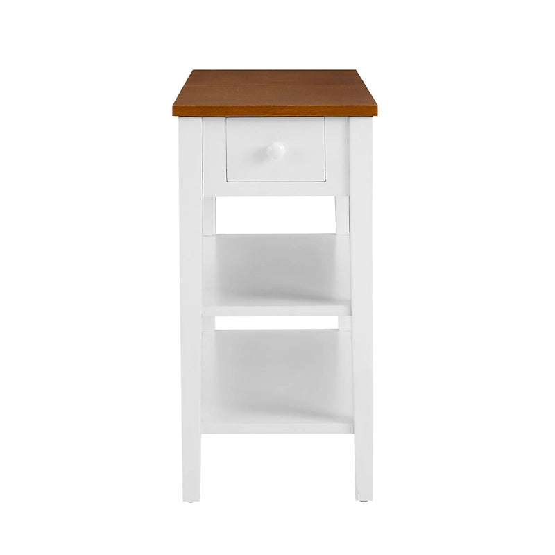 Tavolino stretto con porte di ricarica USB