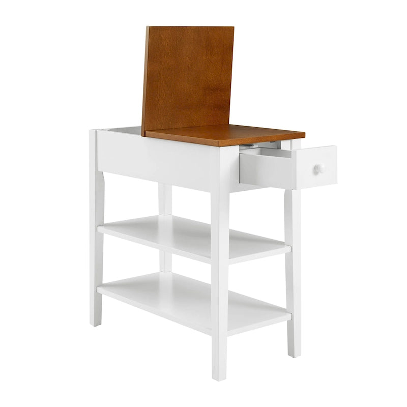 Tavolino stretto con porte di ricarica USB