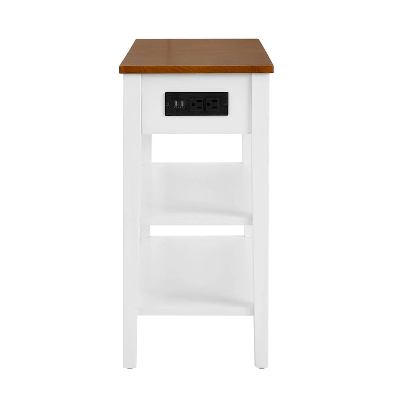 Tavolino stretto con porte di ricarica USB