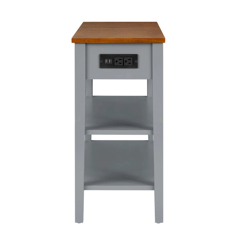 Tavolino stretto con porte di ricarica USB