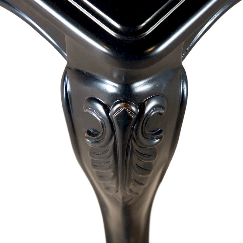 Tavolino Clarissa di Furniture of America in Legno Massello Tradizionale con Gambe Intagliate