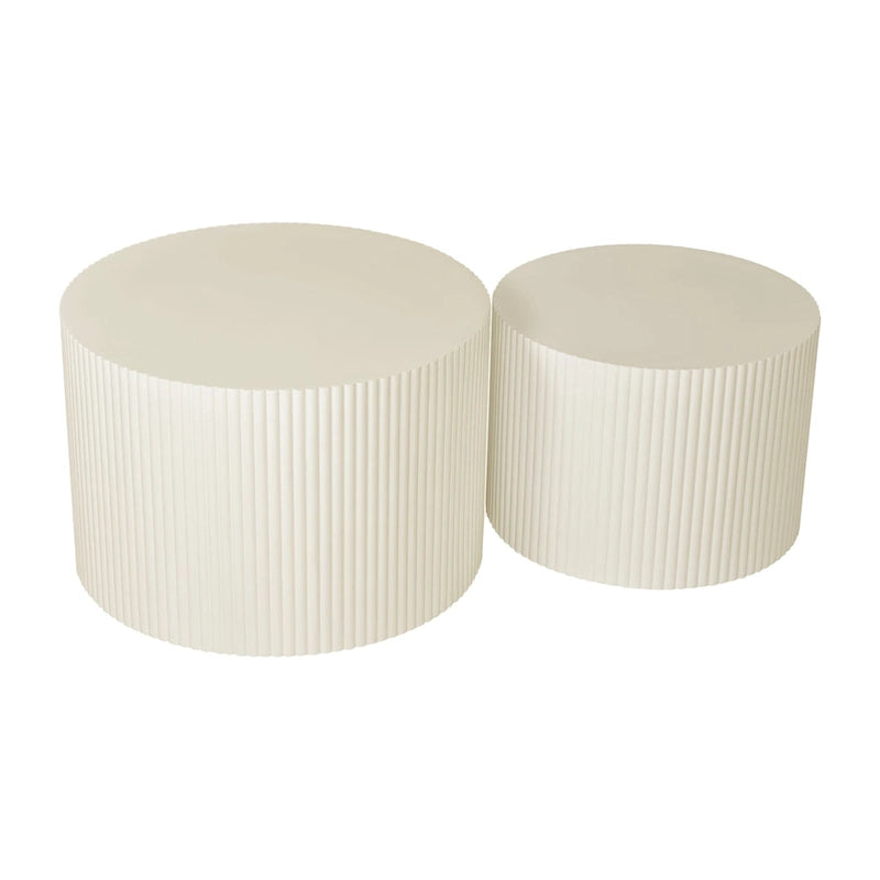 Set di tavolini da caffè sovrapponibili Wave Stripe
