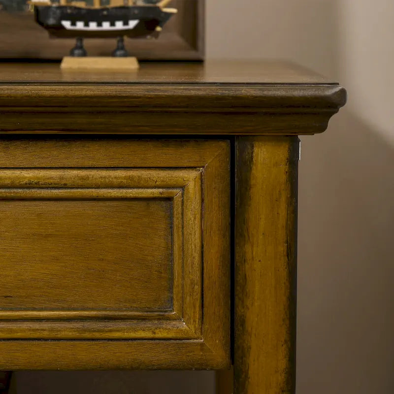 Tavolino con contenitore, tavolino vintage con cassetto e ripiano aperto