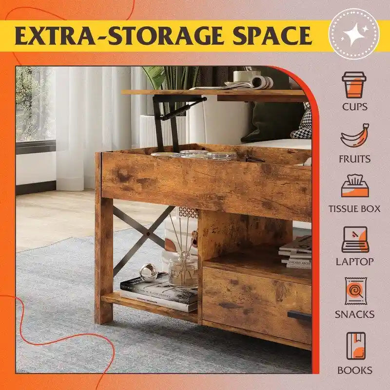 Tavolino da salotto con contenitore - 18,9P x 38,58L x 17,83A
