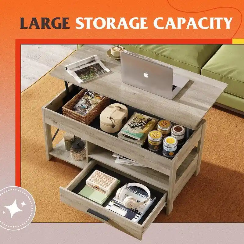 Tavolino da salotto con contenitore - 18,9P x 38,58L x 17,83A