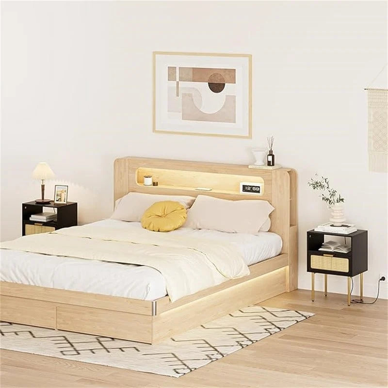 Comodino con Stazione di Ricarica - 30P x 40L x 56A