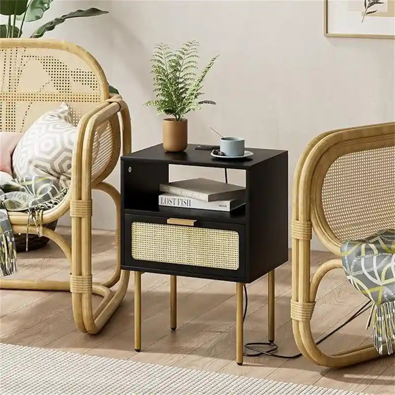 Comodino con Stazione di Ricarica - 30P x 40L x 56A