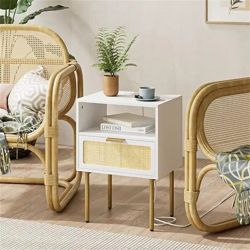 Comodino con Stazione di Ricarica - 30P x 40L x 56A