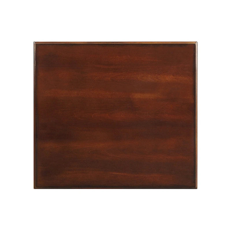 HomeRoots Table d'appoint rectangulaire de 24 po en bois manufacturé couleur noyer avec tiroir et étagère - 22