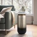 Tavolino Sagebrook Home Modern in marmo/metallo bianco neutro e oro - 16 x 16 x 23