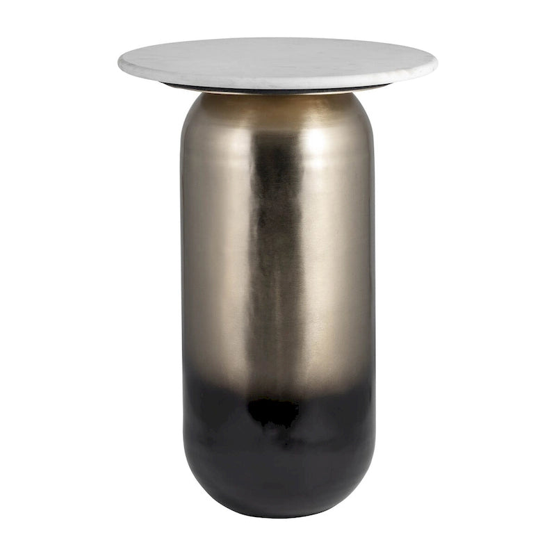Tavolino Sagebrook Home Modern in marmo/metallo bianco neutro e oro - 16 x 16 x 23