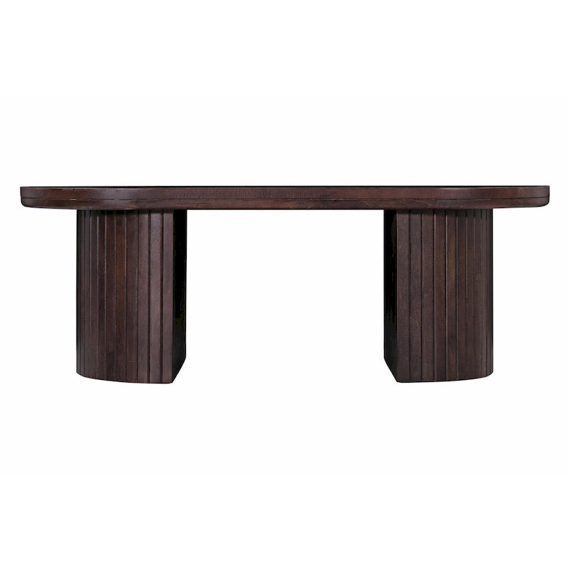 Table basse ovale Genève 51 po en bois brun